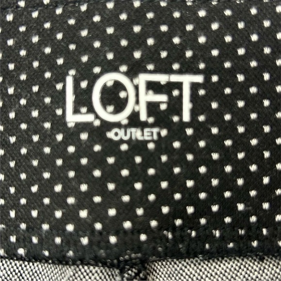 LOFT Women's XL Black and White Polka Dot Jegging Pants Stretchy Pull On - Picture 4 of 8